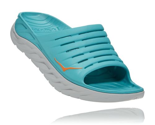 Hoka One One Herre Ora Recovery Slide 2 Recovery Sandalerer Aquarelle/Blazing Oransje Norge-26STQ